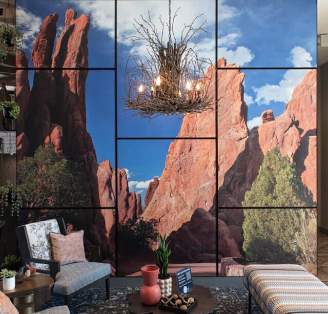 A photo of Wall Graphics showing the West Mesa.